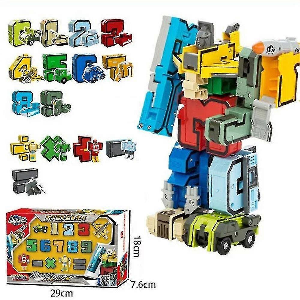 Blocs créatifs Assemblage de blocs éducatifs Transformation de figurine d’action Nombre Déformation de robot Robot jouet Banmo