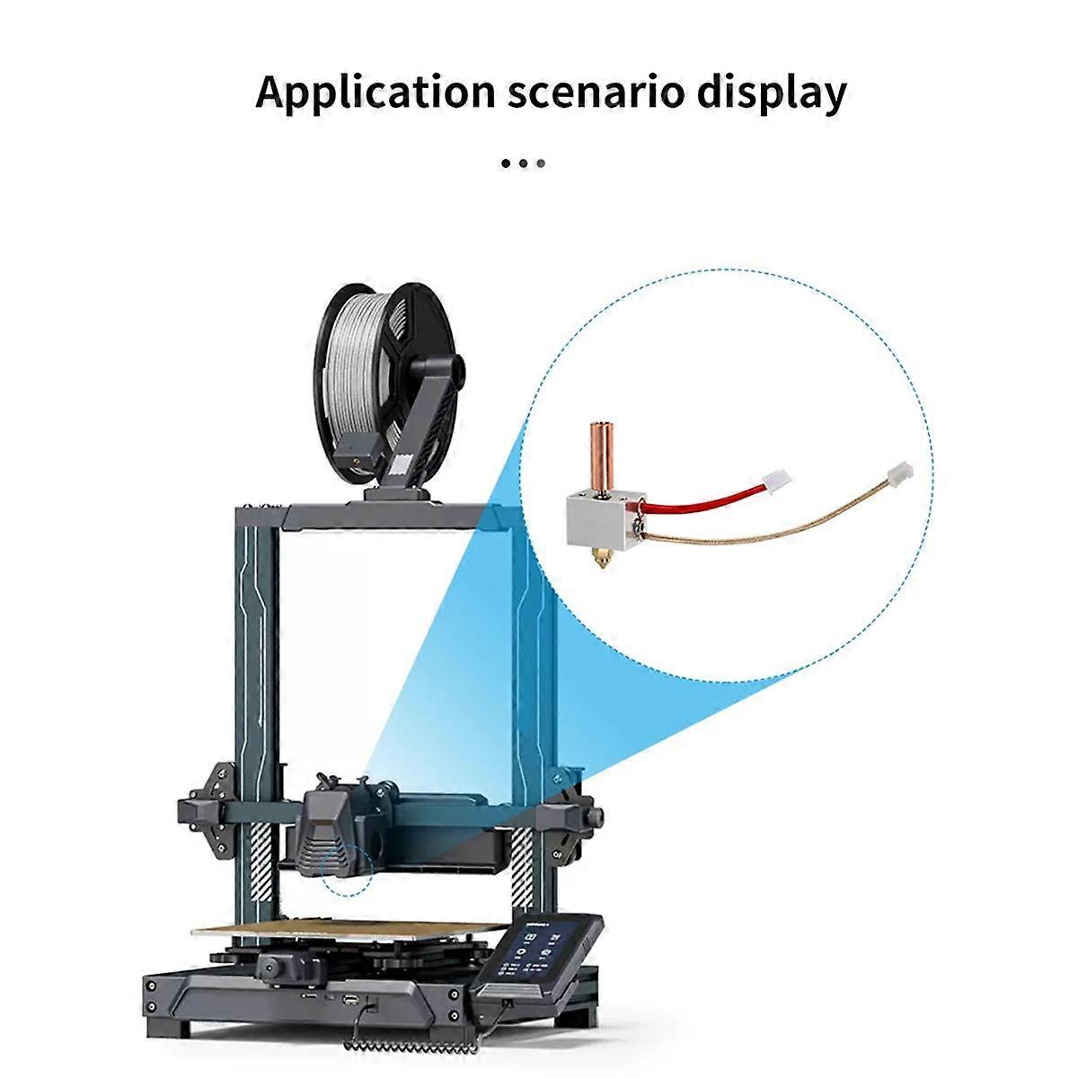 Für Neptune 4 Hotend Messingdüse 24 50W Hotend Set Heizstab Thermistor Heizblock für Neptune 4 3D-Druckerteile