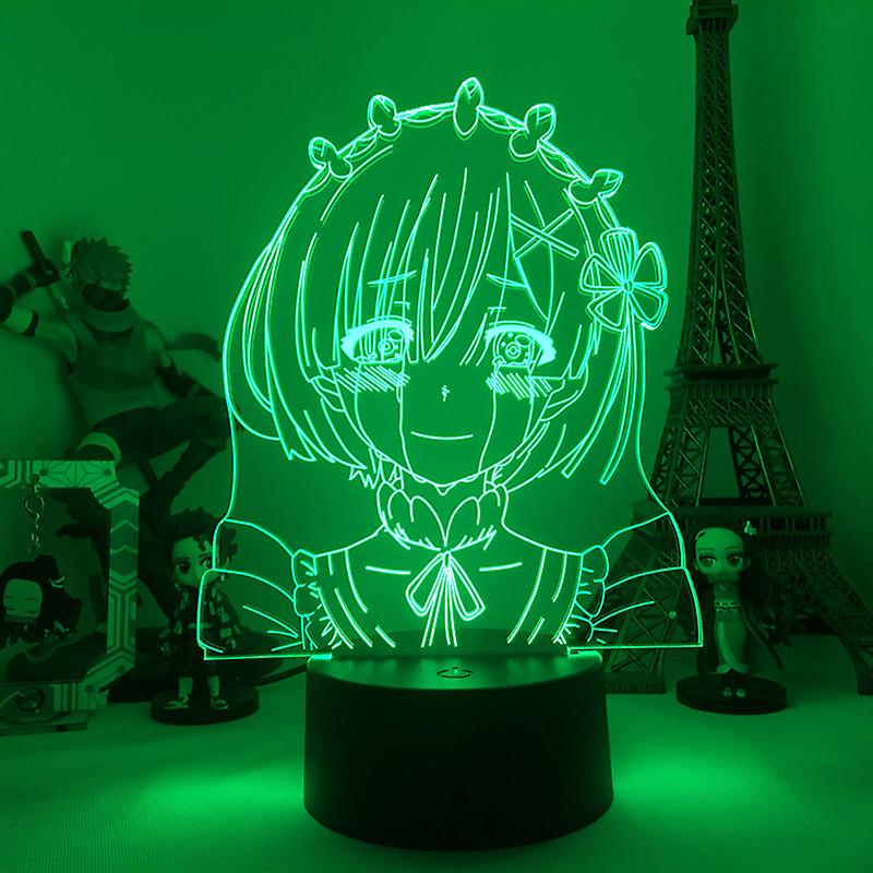 Anime Re: zero-incepand life in another world 3d Led Night Light
