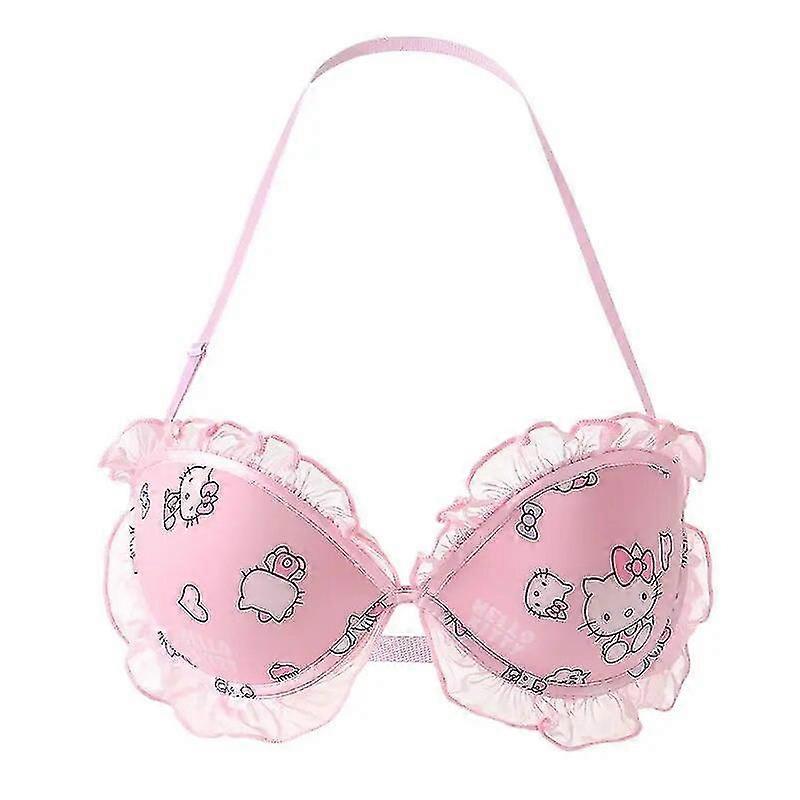 Y2k Hello Kitty 2 pz Biancheria Intima Set Sanrioed Donne Anime Kawaii Cotone Piccoli Seni Reggiseno Mutande Cartone Animato Studente Dolce Ragazza...