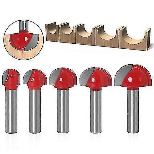 5 Pcs 8mm Wood Round Bottom Milling Cutter, Router Bit, Engraving End ...
