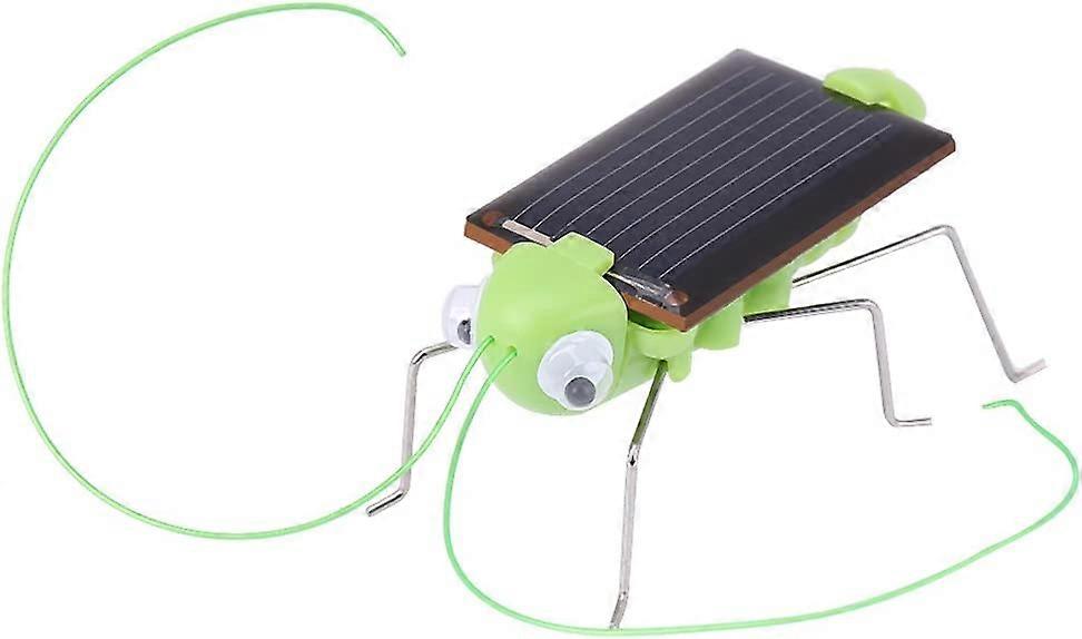 Solar Toy, 1Pc Mini Solar Energy Powered Robot Cockroach/Grasshopper Educational Simulation Kid Toy Gift(Grasshopper)
