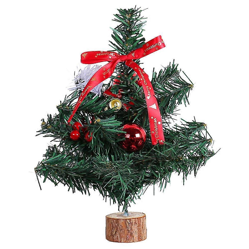 Christmas Tree Model Household Desktop Ornament Rustic Wood Centerpiece Table Adorn