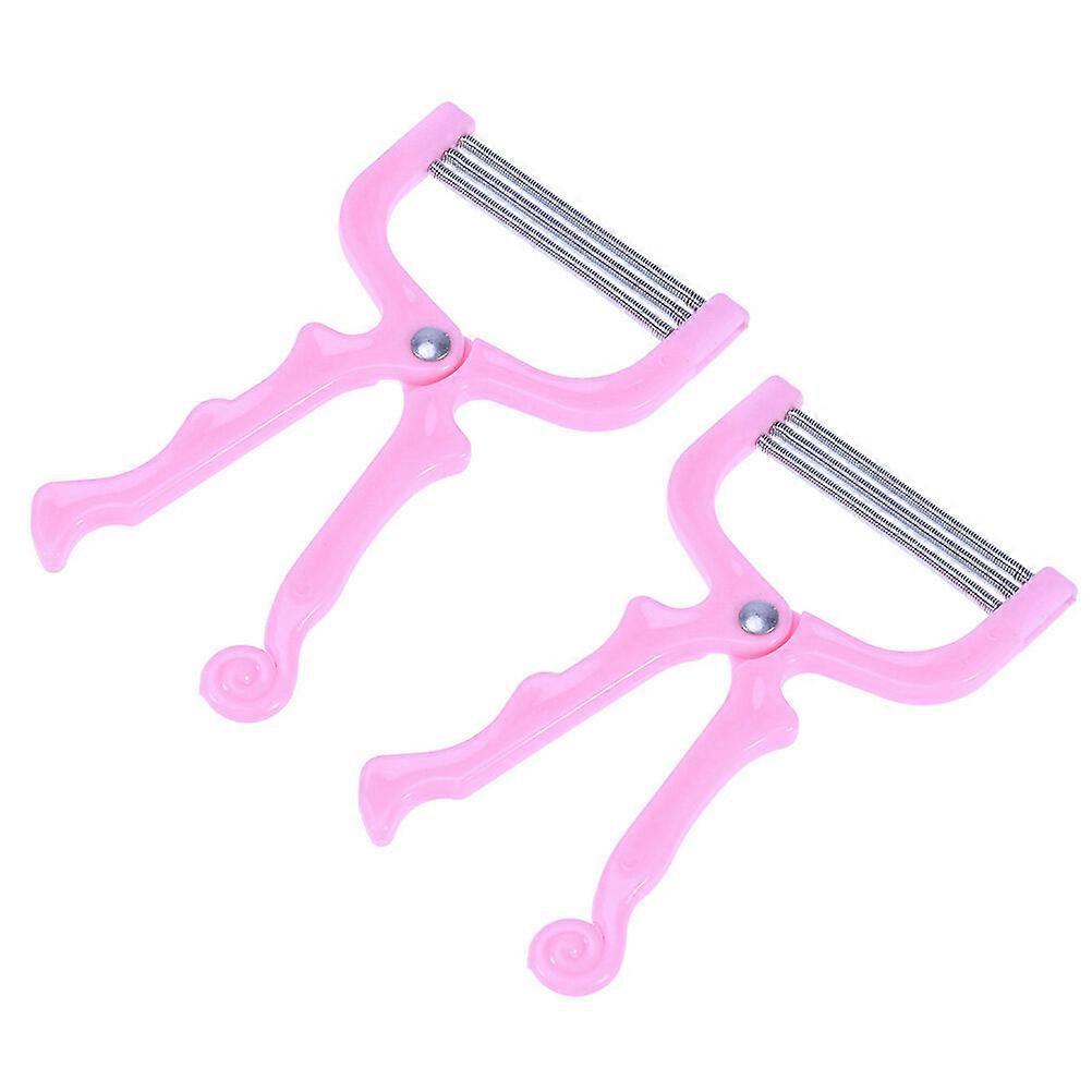 1 Set 2 stuks Handmatige gezichtshaarverwijderaars Gezichtshaar Threaders Epilators Beauty Tools