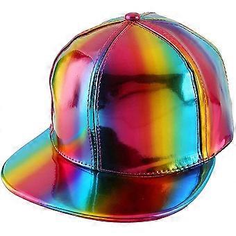 Justerbar Rainbow Baseball Replica Shining Metallic Cap Gift