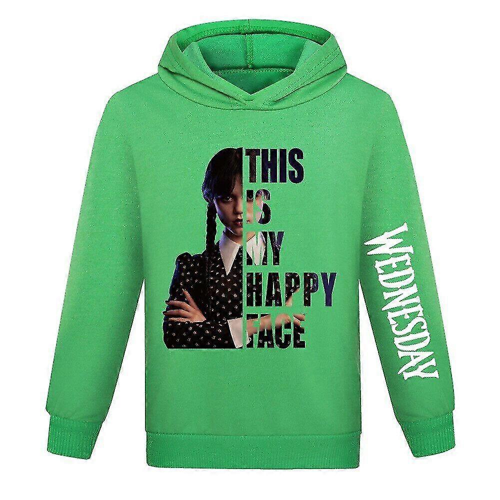 Onsdag Familj Hoodie Barn Unisex Kappor Pojkar Addams Tröja Kläder Ny Hög kvalitet