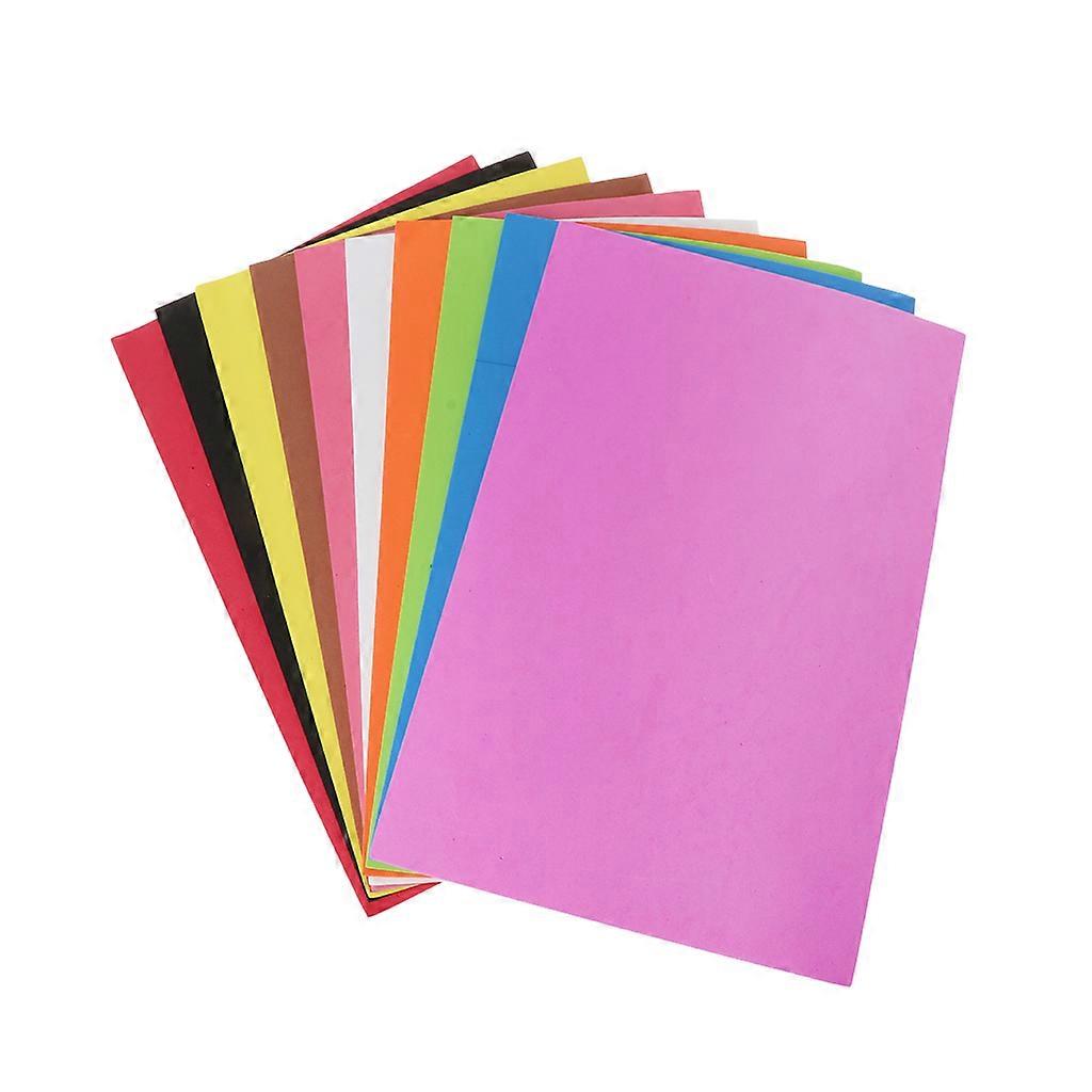 10 Pieces/Set Colorful Crafting Sponge Paper Set 2mm Thick Sponge Foam Paper