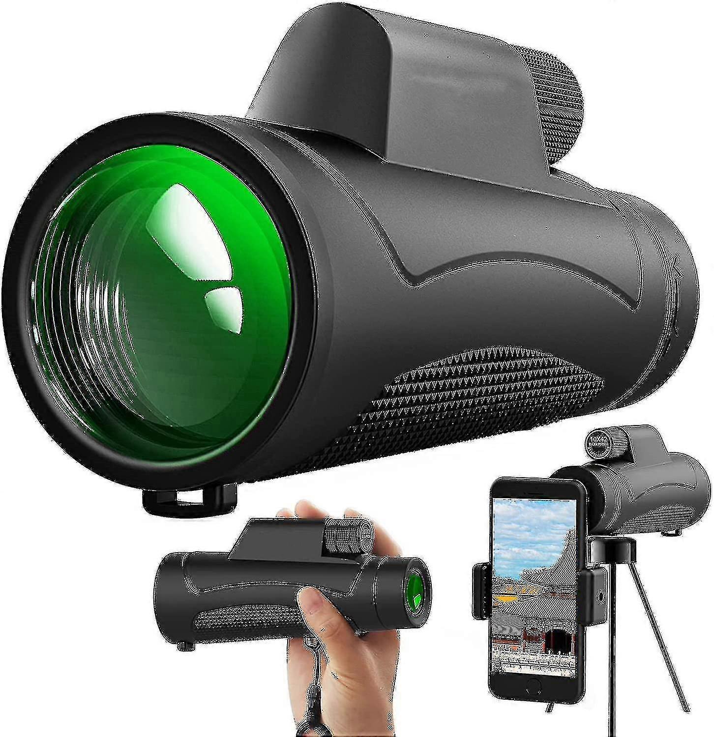 10x42 Hd Monocular Binoculars Cell Ph Telescope With Cell Ph Bracket Trip