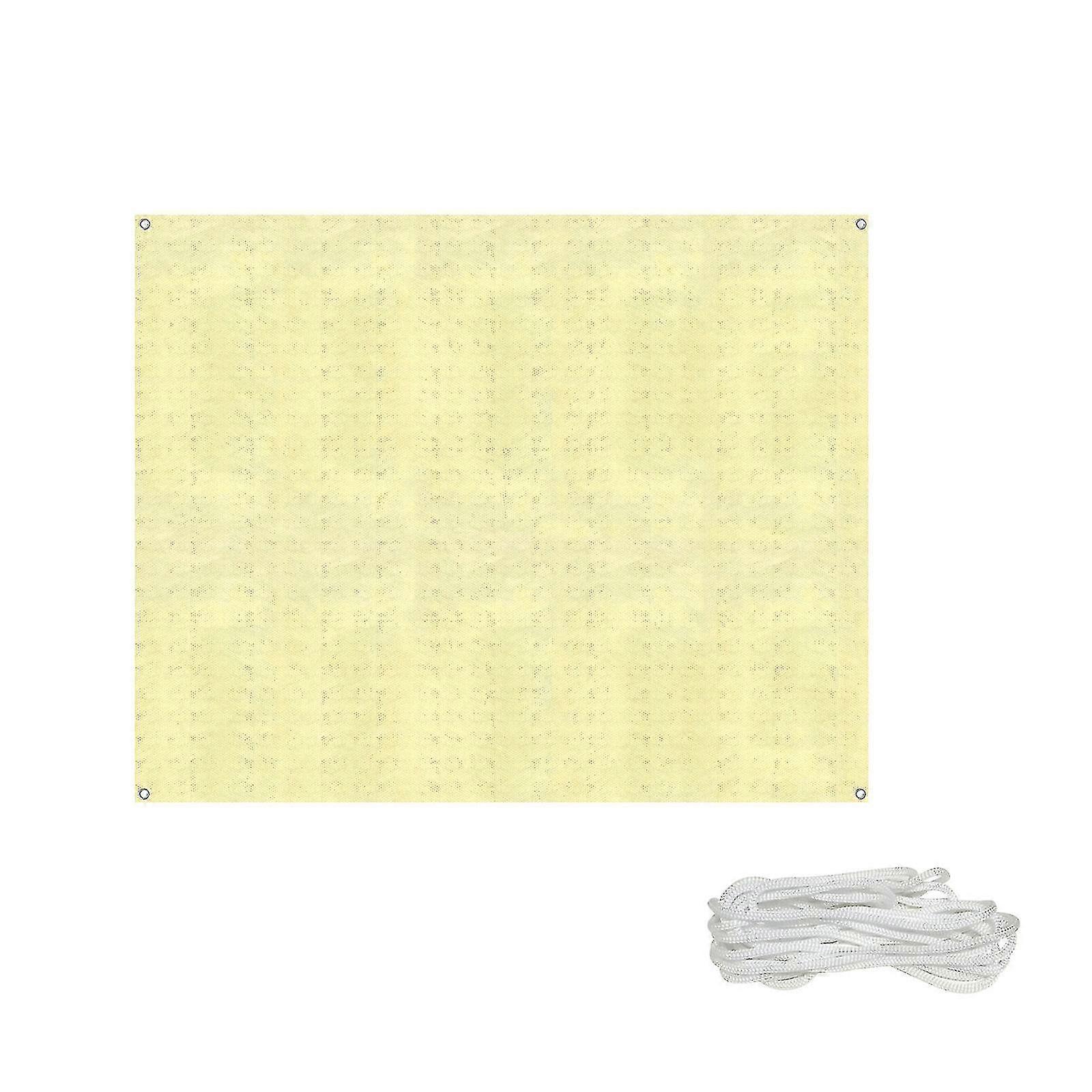Outdoor Courtyard Shade Cloth With Rope, Durable Non-woven Material, Frost And Uv Protection, Multiple Sizes Available