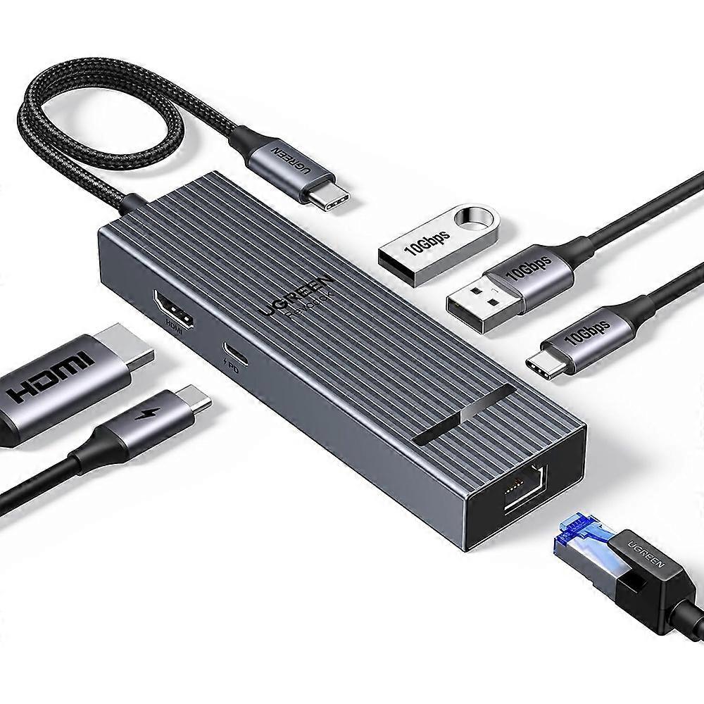 UGREEN 45364 6-in-1 USB-Cハブギガビットイーサネット4K60Hz HD 100W