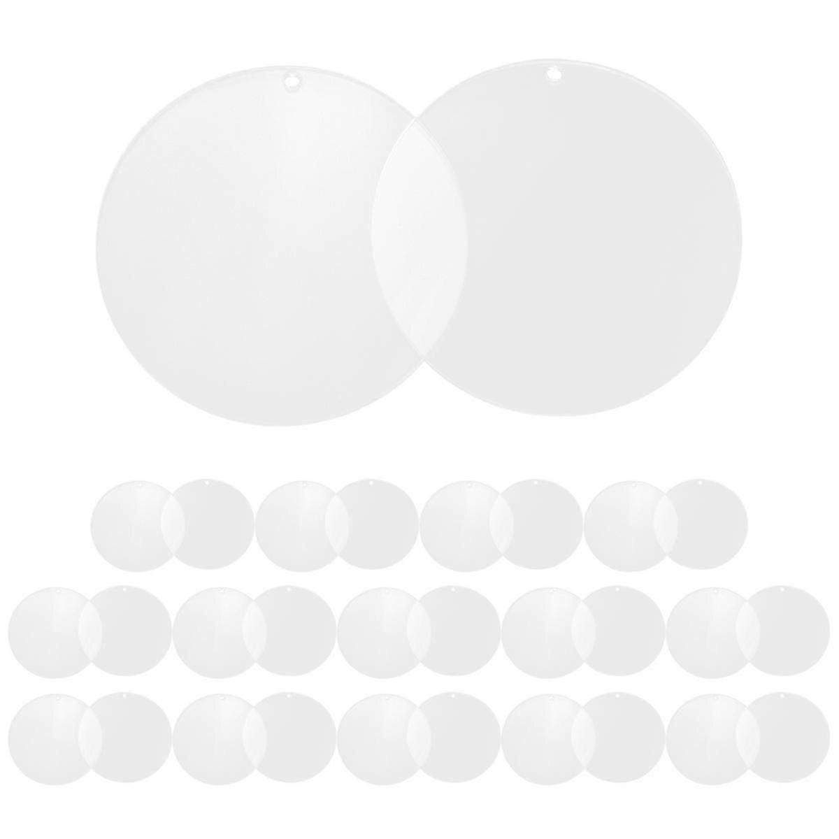 30 Pieces Of Transparent Acrylic Circle For Art Projects And Diy Beverage Or Furniture Protection(7.6 Cm)