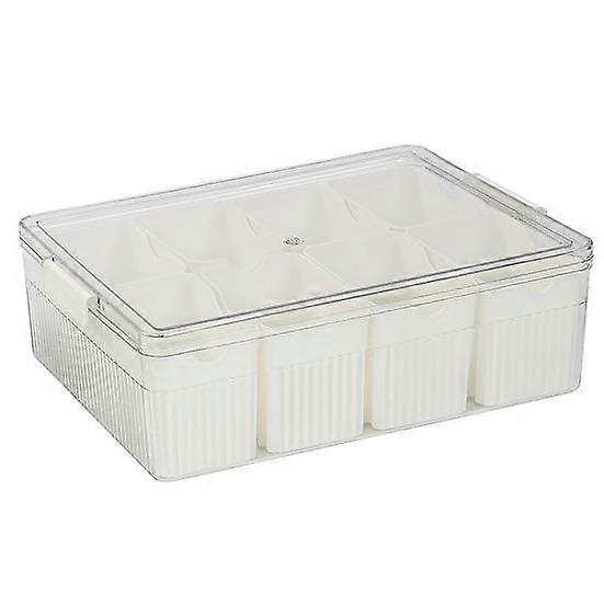 Box Bins Clear with 4 Detachable Refrigerator Storage Lid Large Capacity Rectangle Fridge Vegetables