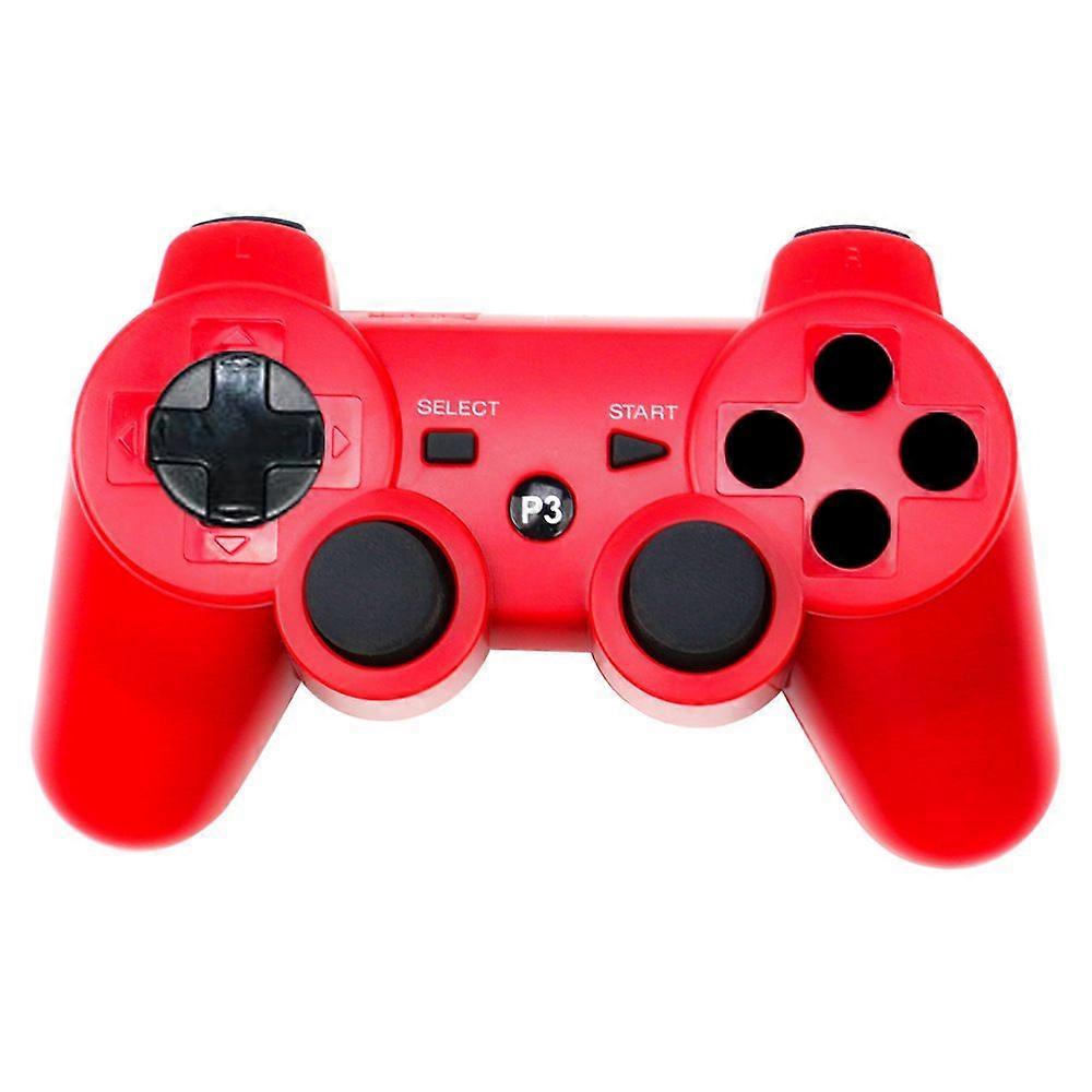 PS3 Wireless Controller, Professional PS3 Gamepad, Touch Panel Joypad with Dual Vibration, Bluetooth Game Controllers Red