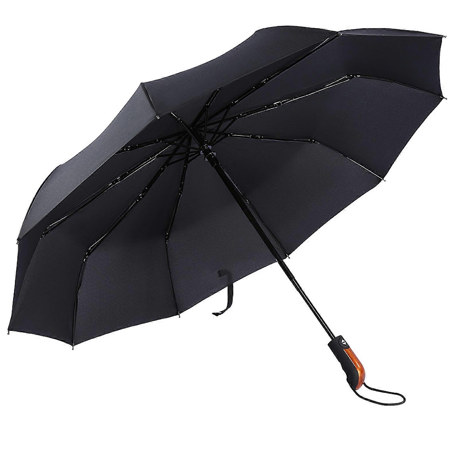 Folding Travel Umbrella Automatic Windproof Compact Portable Rain Umbrellas 10 Ribs