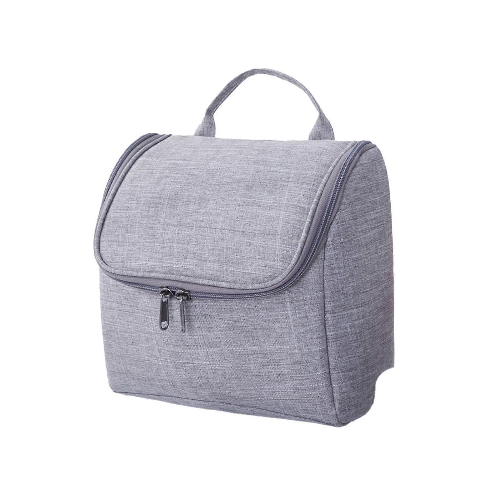 Waterproof Toiletry Bag Large Capacity Grey Oxford Cloth