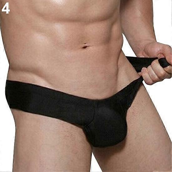 Fashion Tops Man's Low Waist Leakage Hip U Convex Design Underwear Men Briefs Sexy Thongs