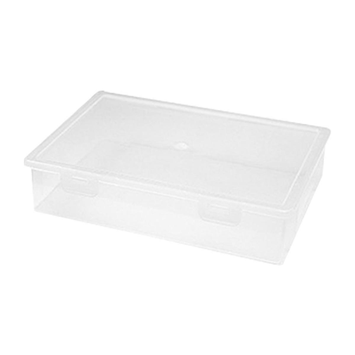 Plastic File Organizer Transparent Square Storage Box A4 Storage Box File Storage Box L