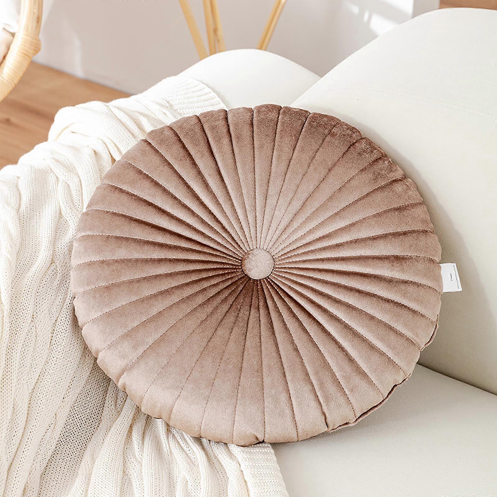 Round Pumpkin Cushion Solid Color Window Cushion Thick Cushion