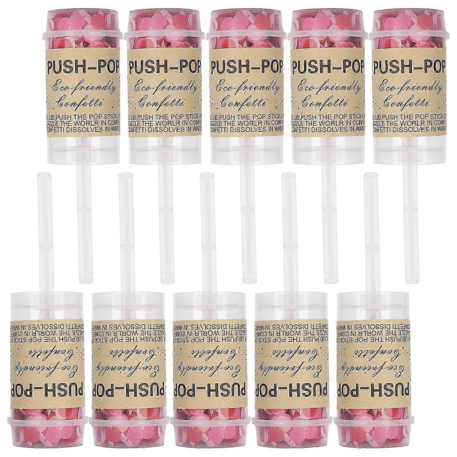 10 قطع دفع البوب قصاصات ورق بوبرز مدفع الزفاف التخرج الجنس تكشف عن لوازم حفلة عيد ميلاد