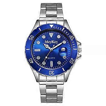 Mode Business Top-Uhr für Männer Luxus Silber Grün Wasserdicht Diamant Leuchtende Digitale Quarz-Armbanduhren Reloj Hombre