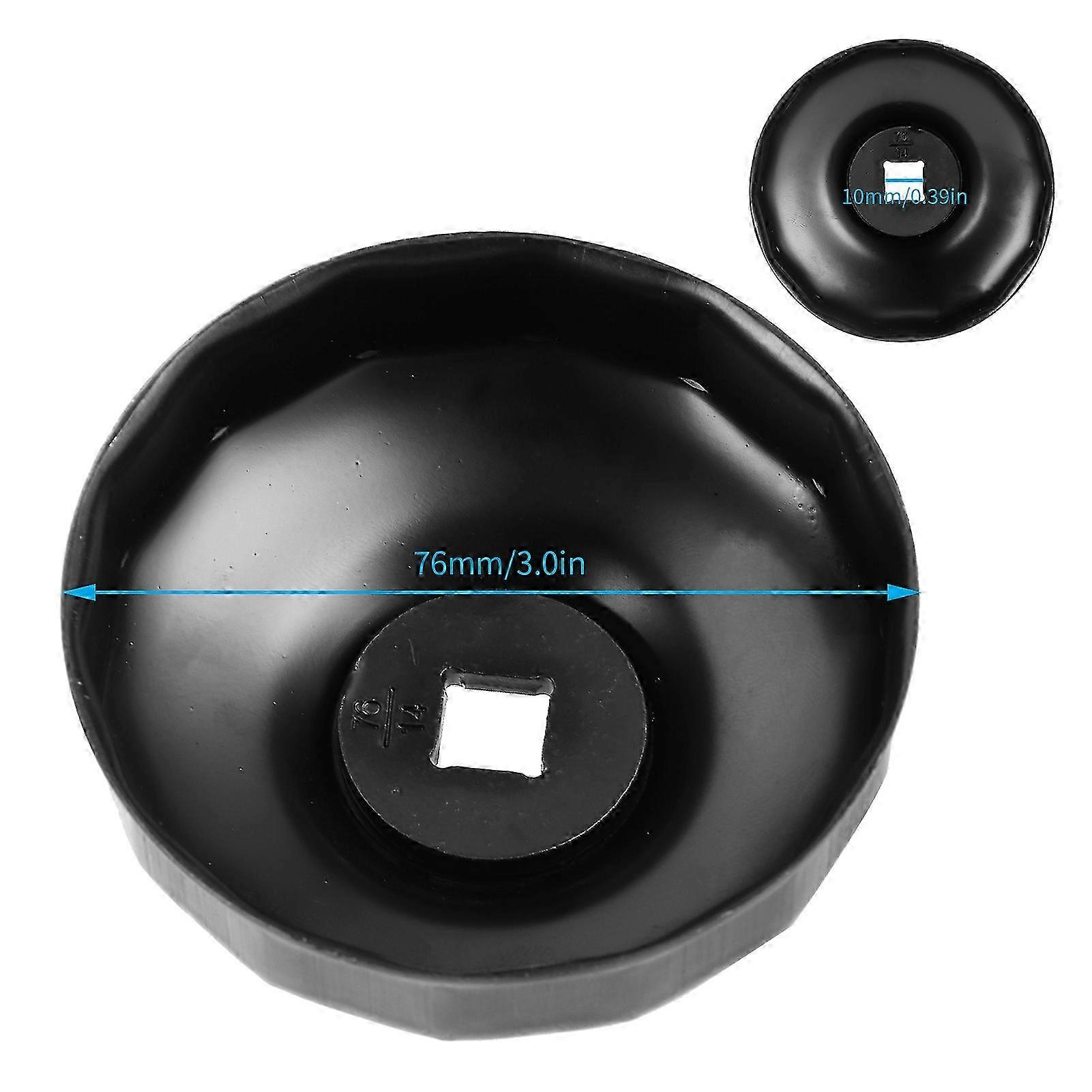 Universal Oil Filter Socket Wrench Cap Removing Tools 76mm 14FT Aluminium Alloy for Auto Motorcycle f54
