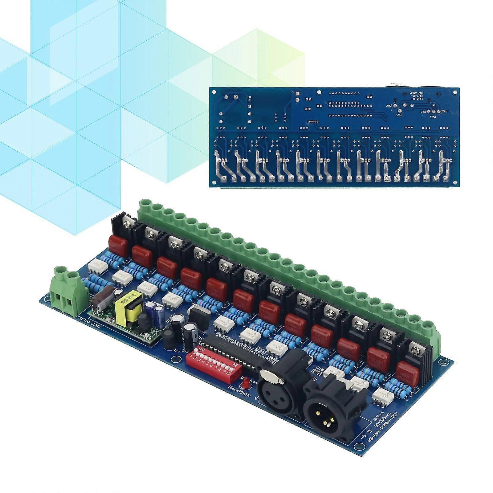 12-kanavainen tyristori DMX512 korkeajännitteinen DMX-himmennin lampun lampun himmentimille