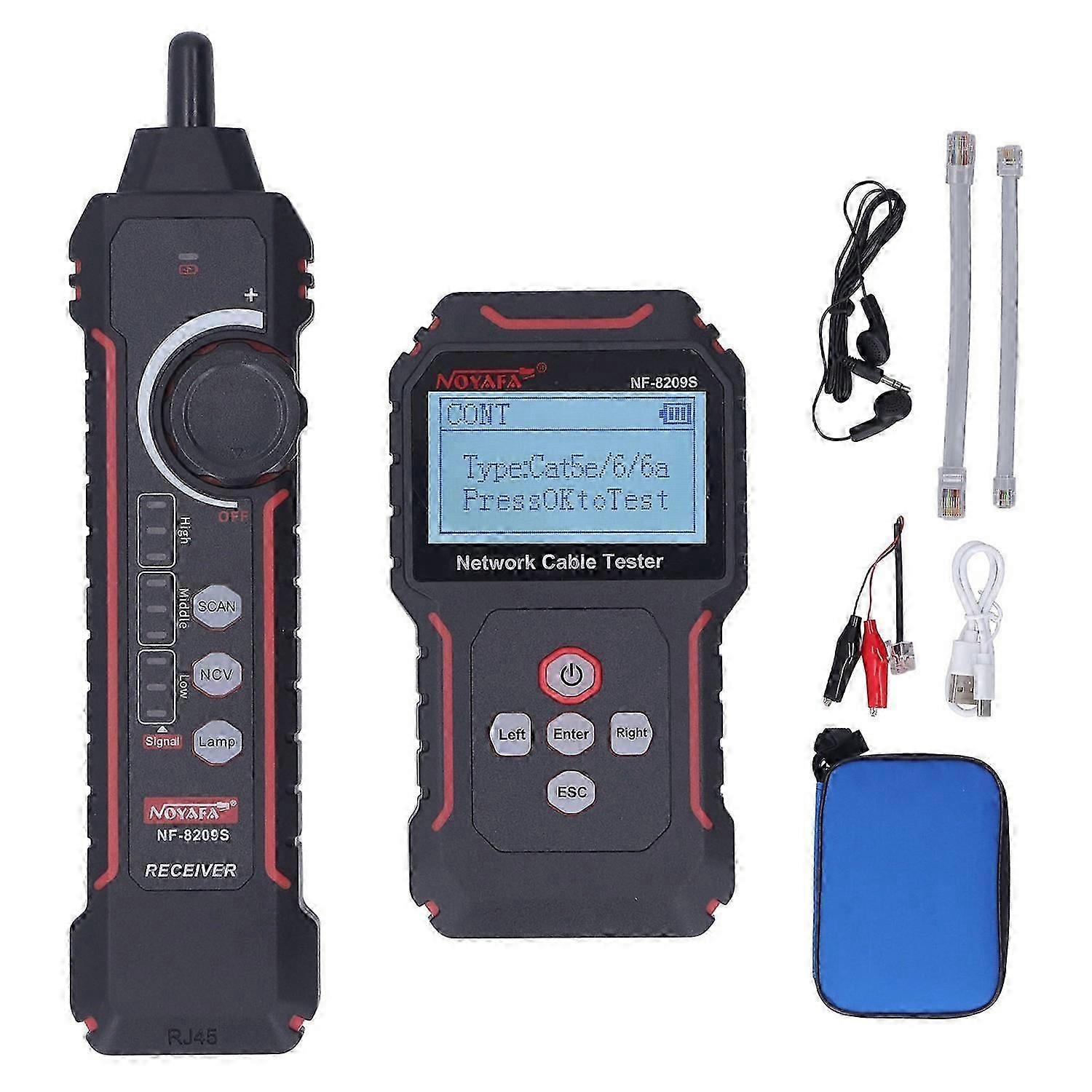 Network Cable Tester Multifunctional Ethernet Lan Telephone Line Finder for Continuity Checking