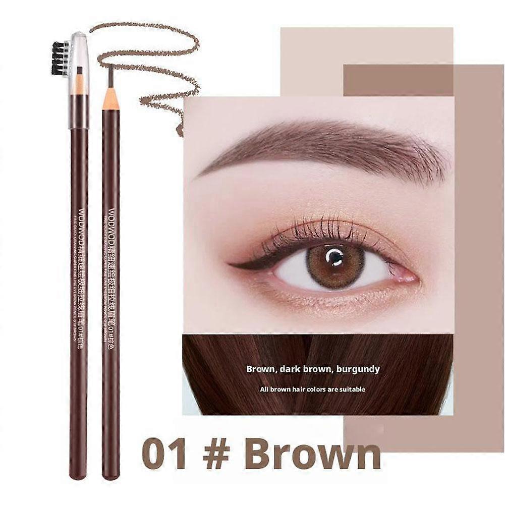 Ultrafeiner Augenbrauenstift Doppelköpfiger schlanker wasserfester Make-up-Stift mit feinem Kern