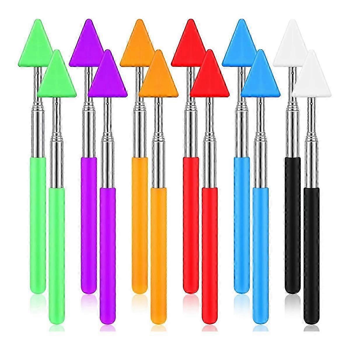 12 Pcs Telescopic Teacher Pointer Stick Classroom Pointer Handheld Retractable Pointer Hand Pointer for School Presenter