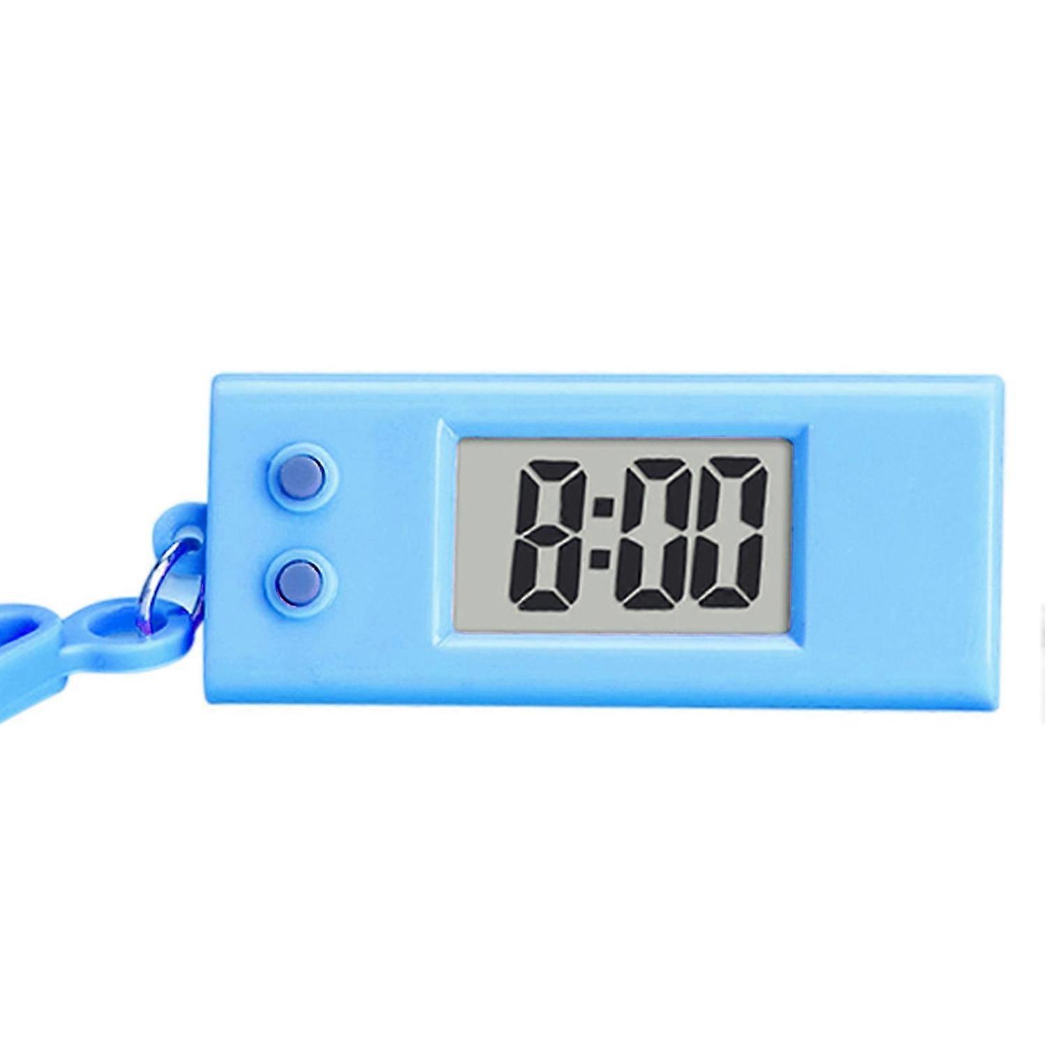 Electronic Clock Silent LCD Digital Display Triangle Student Desktop Clock Keychain for Exam