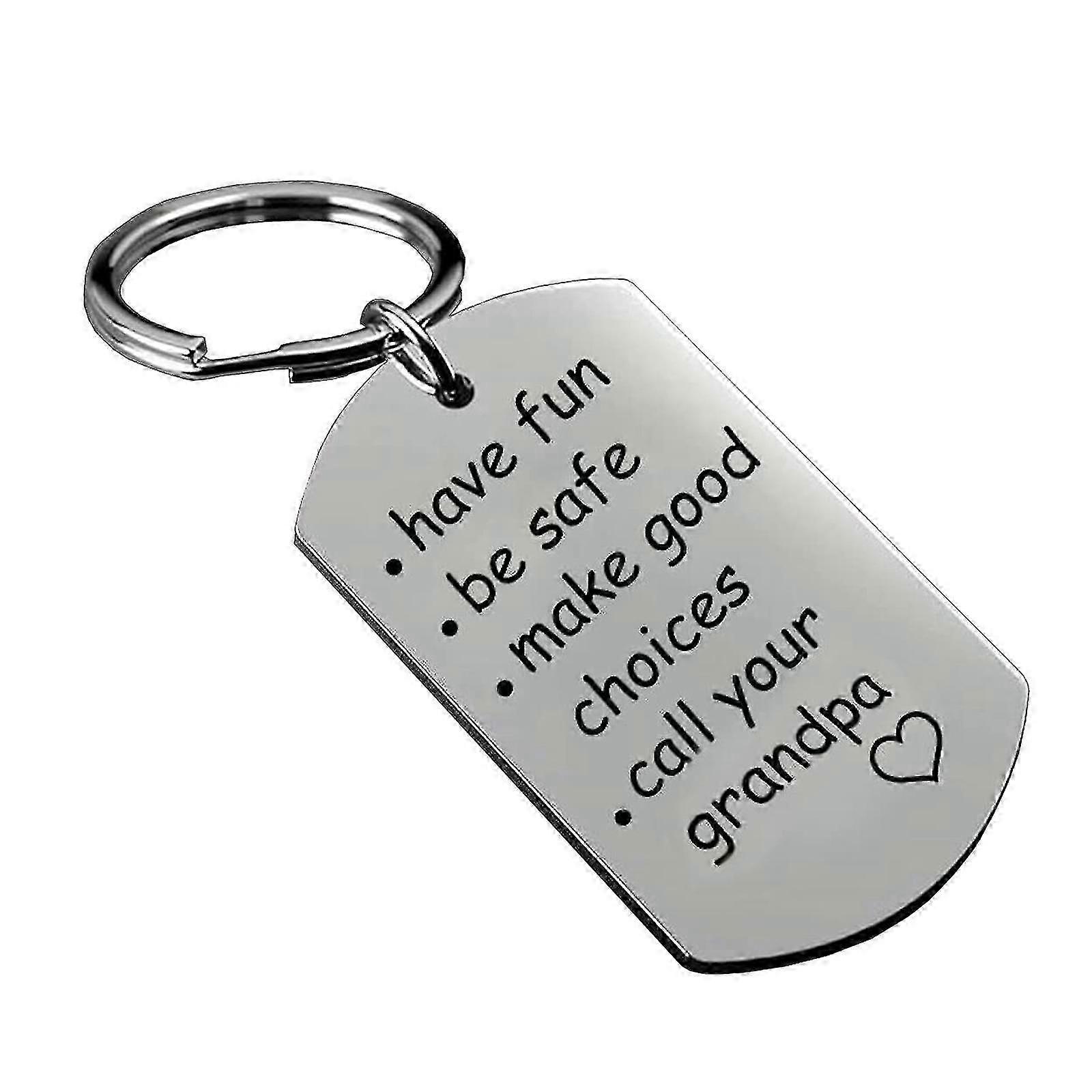 Call Your Family Funny Gift Stainless Steel Ornaments Keychains Engraved Keychains Unique Charm Pendant