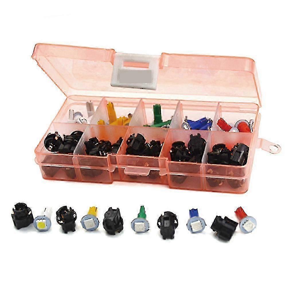 Coche Auto PC74 T5 LED Twist Socket Panel de instrumentos Enchufe del grupo Dash Light Mix Bulb Verde Rojo Azul