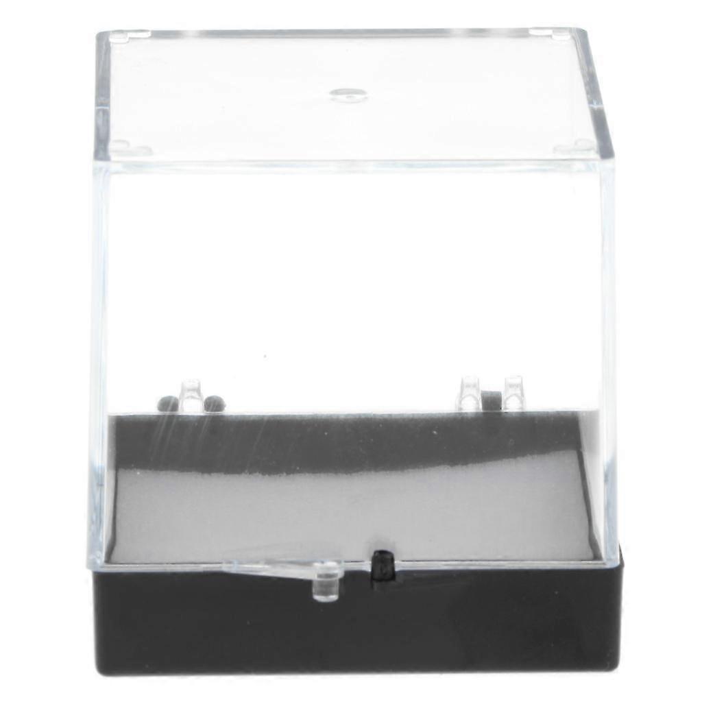 6.5x6.5x7cm Transparent Dustproof Display Case with Balck Base For Rock &