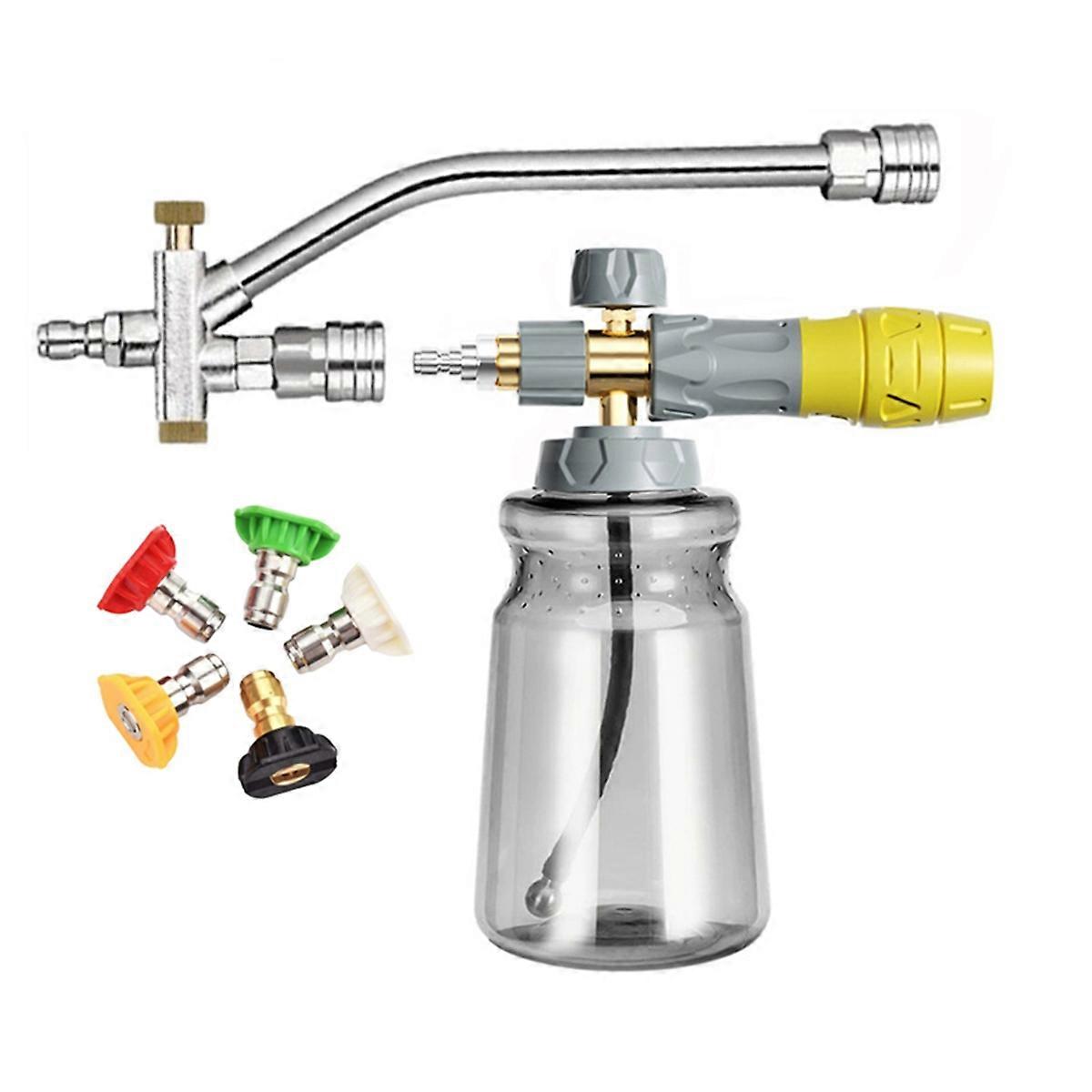 Foam-Cannon with 5 Pressure Washer Sprayer Nozzles, A