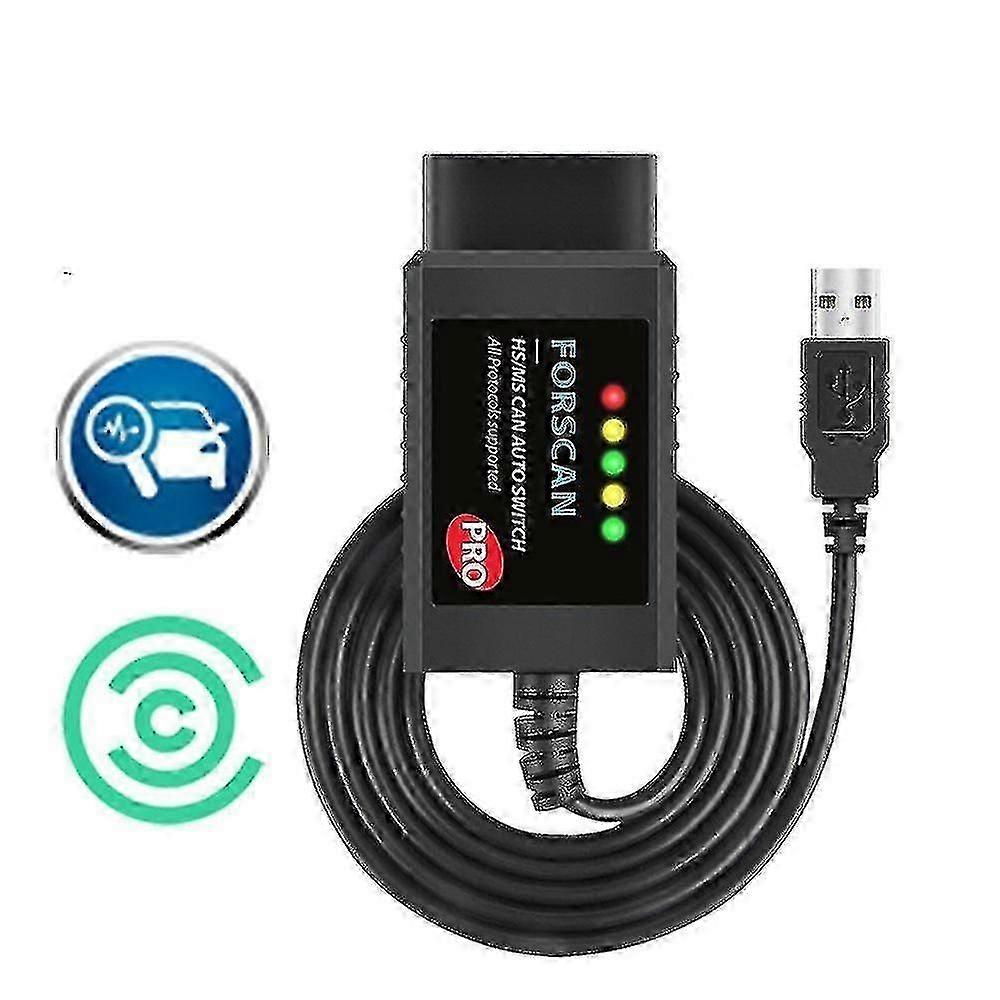 V1.5 Pour Ford Codage USB Obd2 Scanner Adaptateur Outil de diagnostic de voiture Hs / Ms Can Auto Switch F150 F250 F350 F450