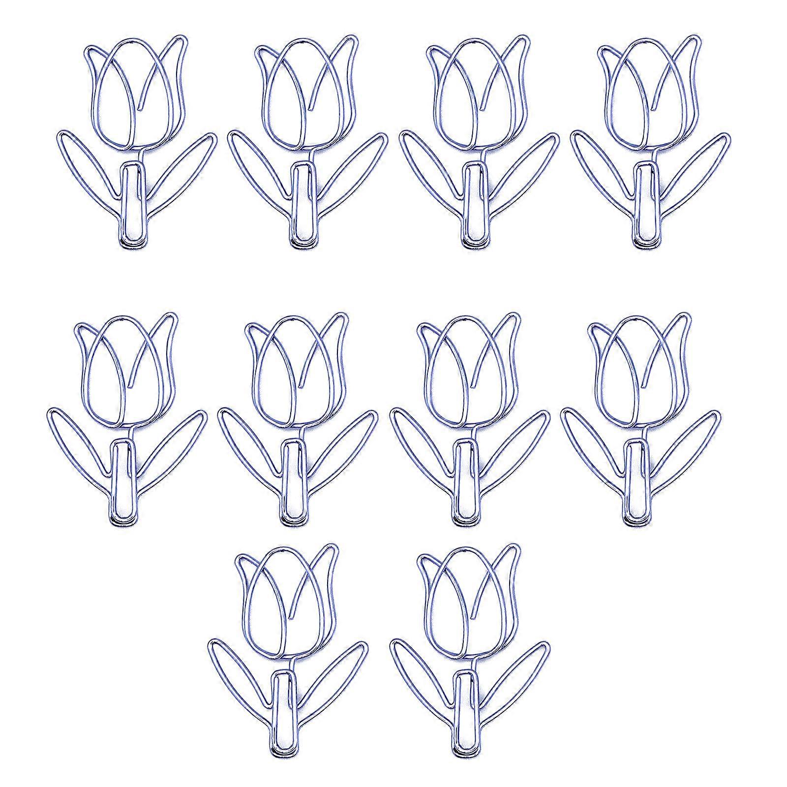 10Pcs Novelty Paper Clip Small Metal Paperclip File Holder Clip Metal Book Marker Clip for Binding Paper File Document