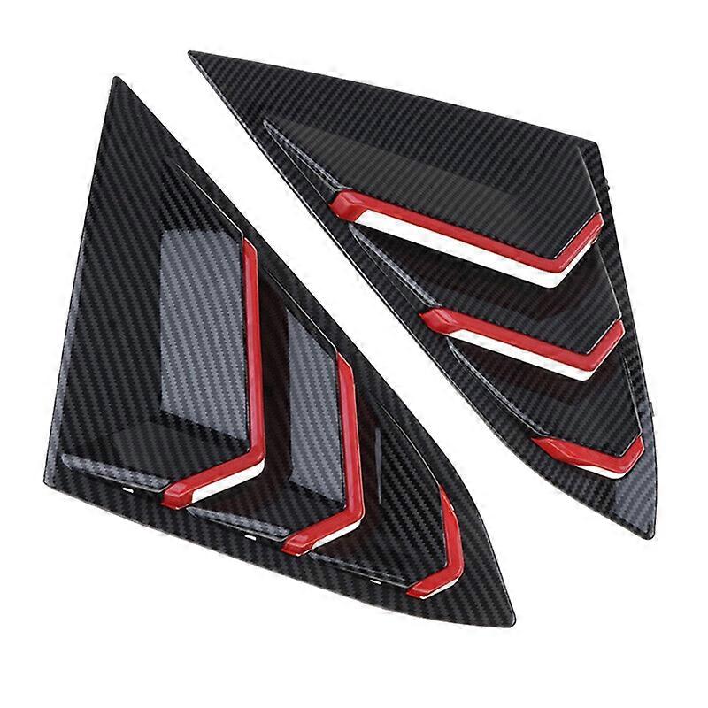 Window Louver Cover Triangular Window Trim Carbon Fiber Red