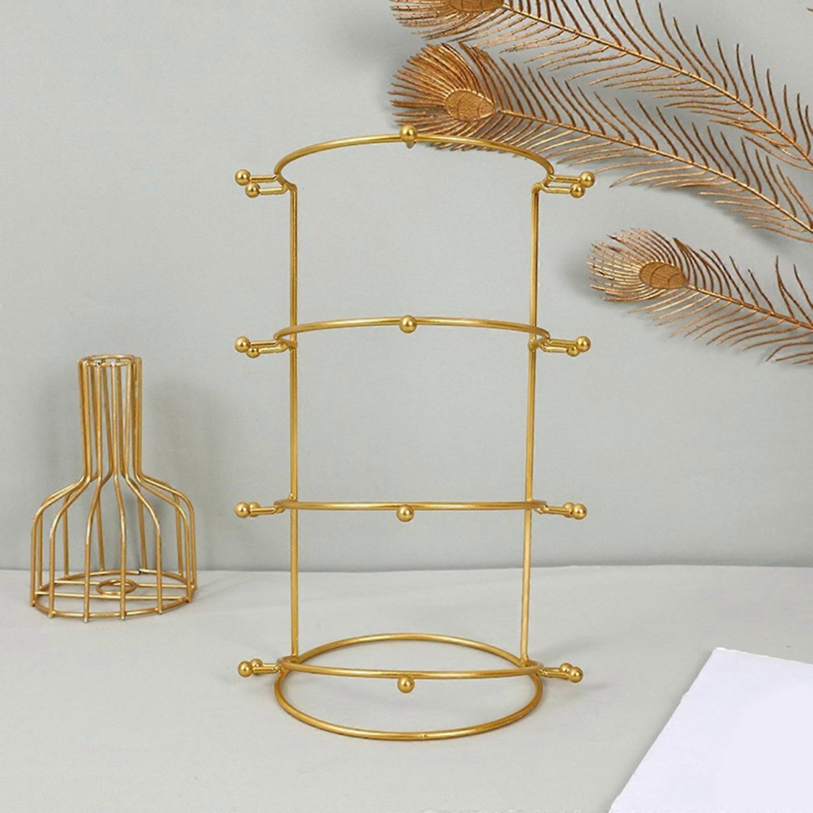 thumbnail image 2 of 3-in-1 Headband Display Rack - Black Plastic Hair Hoop Organizer & Headwear Storage Stand 2 of 4