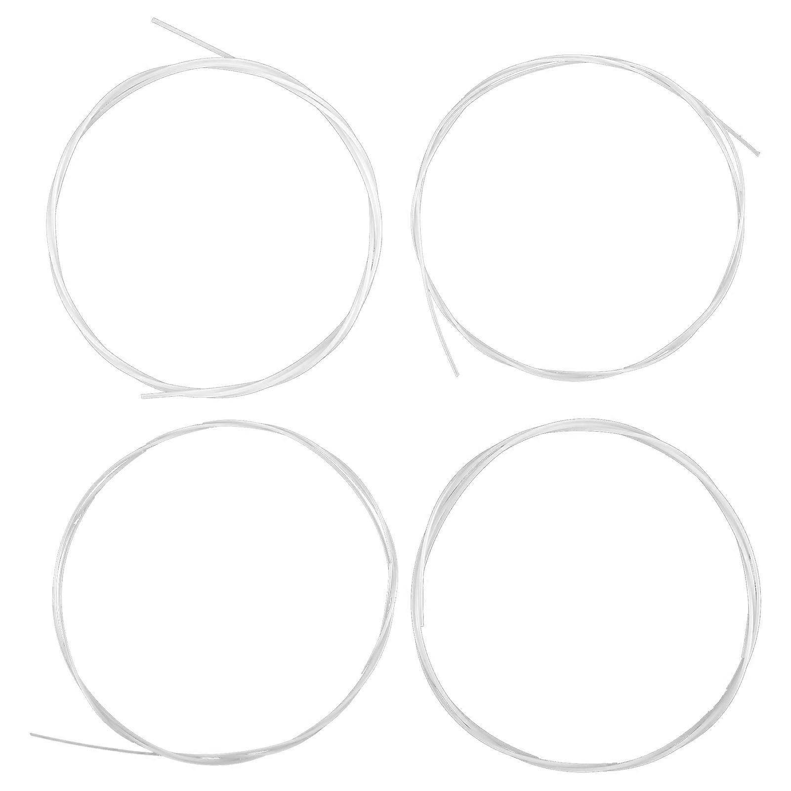 4PCS Ukulele Strings White Nylon Universal Instrument Replacement for Beginner Professional