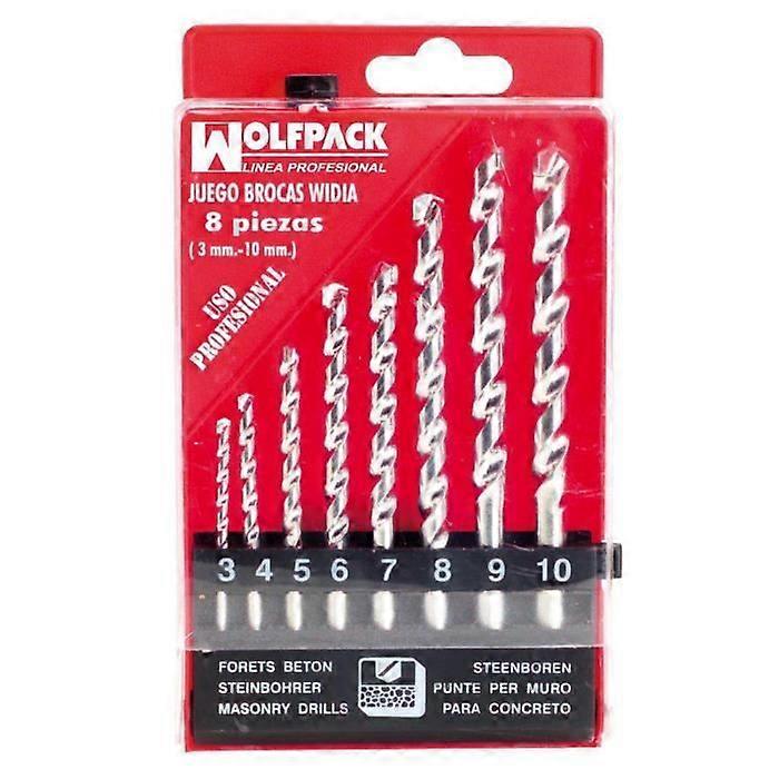 Wolfpack professional widia drill set 8 pièces