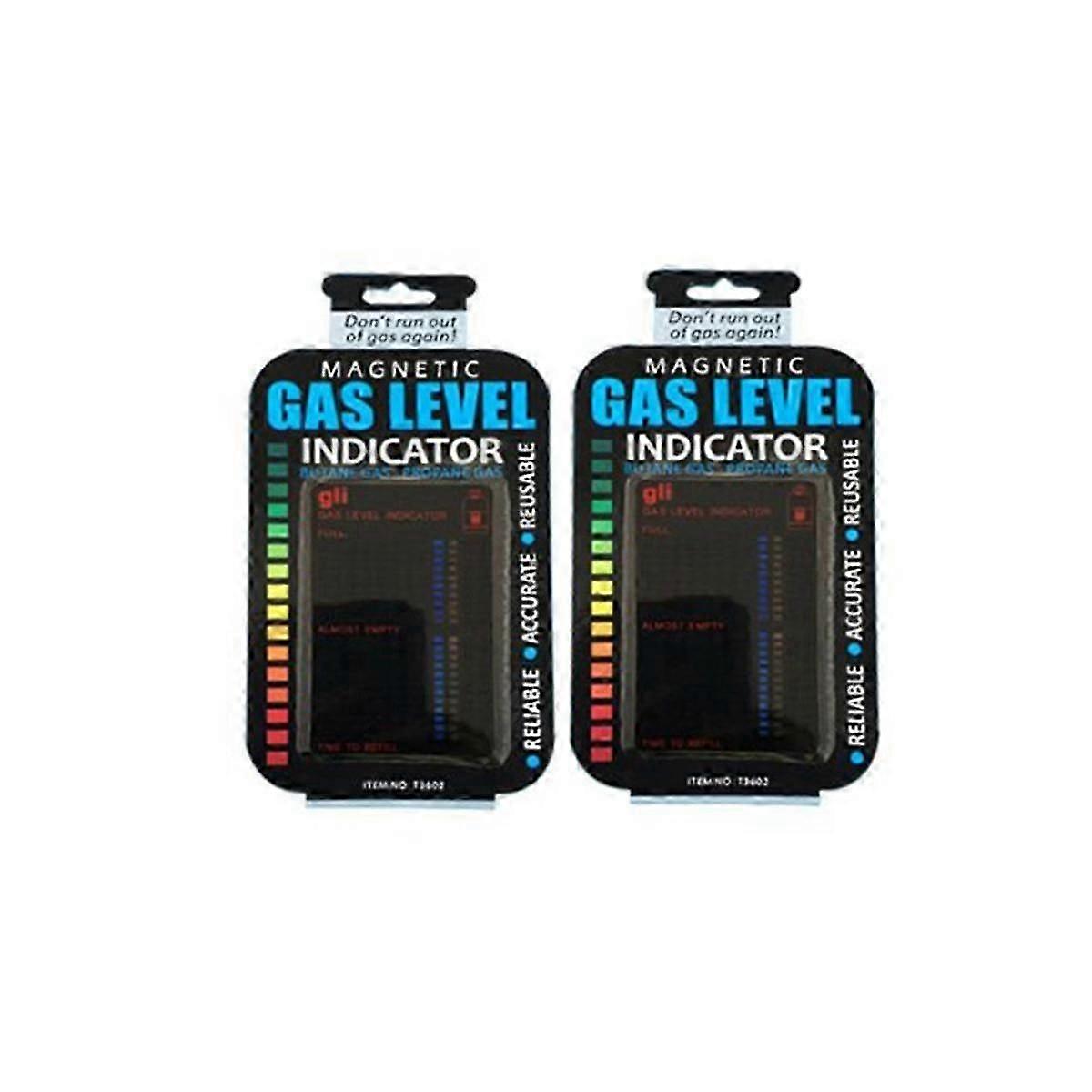 2pcs Practical Propane Fuel Gas Tank Level Indicator Magnetic Gauge Caravan Bottle Temperature Meas