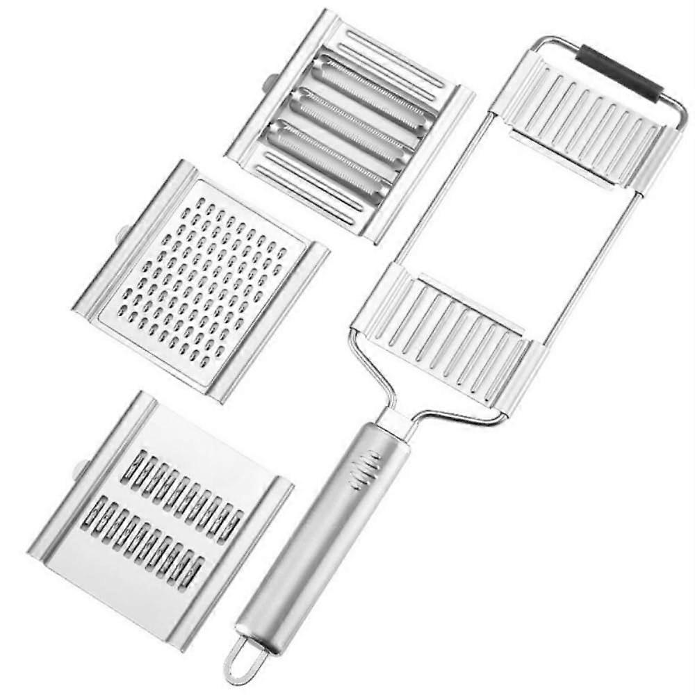 Stainless Steel Handheld Cheese Grater with Adjustable Thickness for Vegetables and Kitchen Use, Easy to Clean