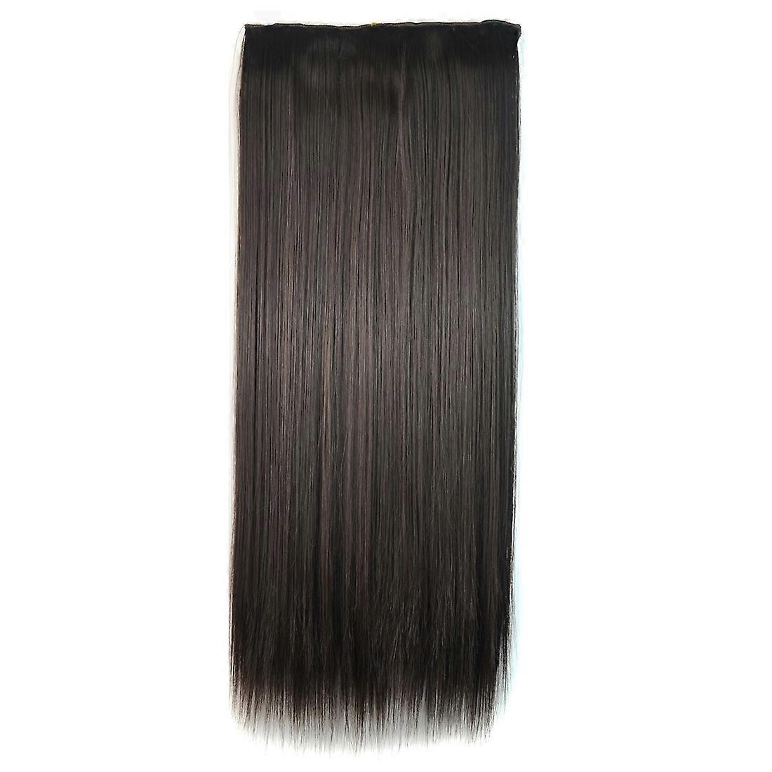 4# One-piece Seamless Five-clip Wig Long Straight Wig Piece