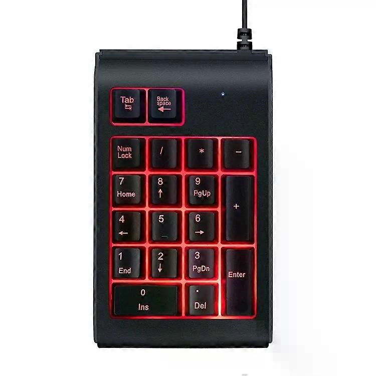 Wired Numeric Keyboard-19 Keys,Three-Color Backlight,MC Saite