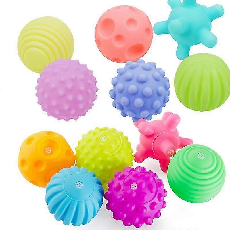 12pcs Baby Sensory Toys Plastic Sensory Balls Soft Ball Set Multi Structured Multicoloured Sensory Balls For Baby Kids