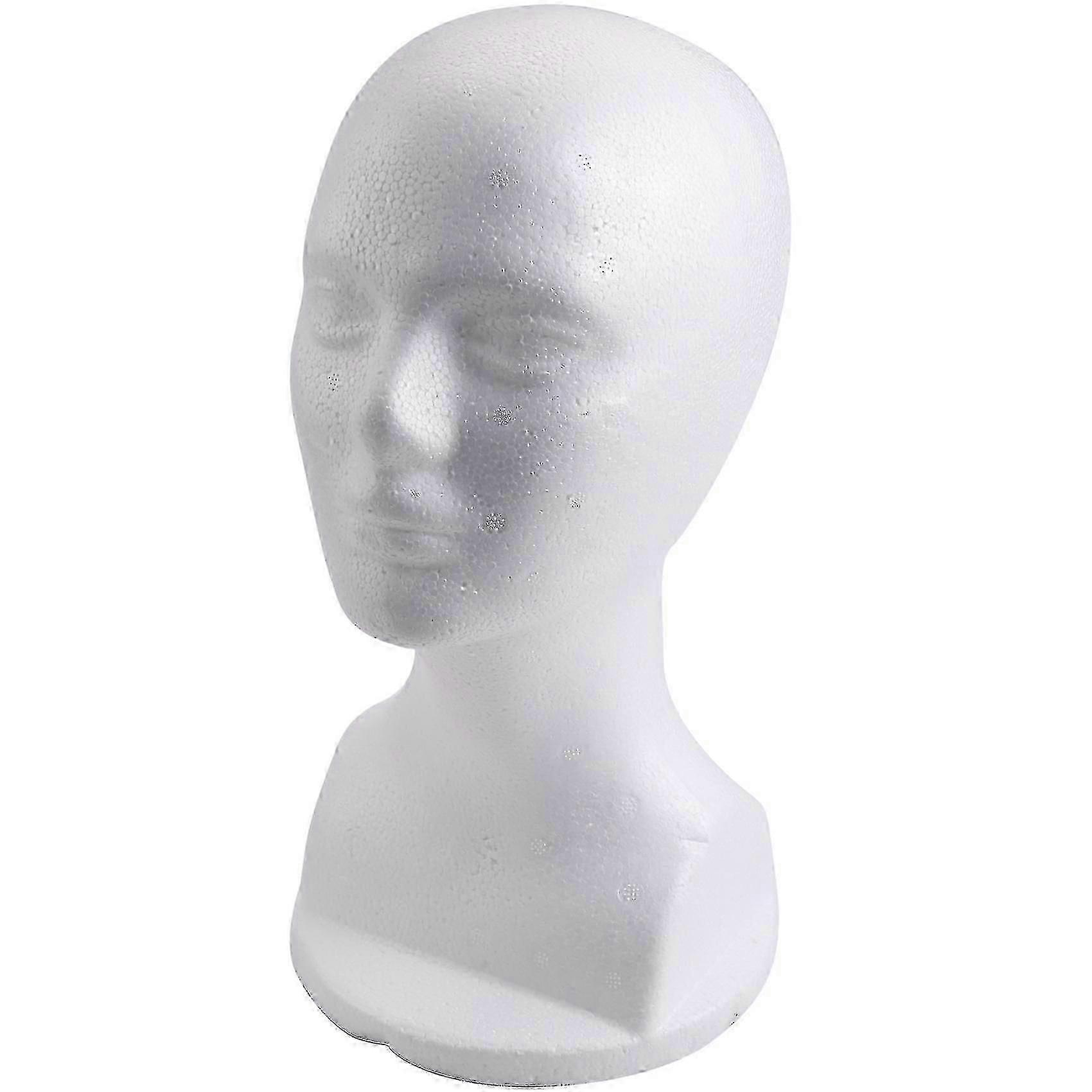 Isopor Mannequin Skumhode Modell Briller Hatt Parykk Display Stativ
