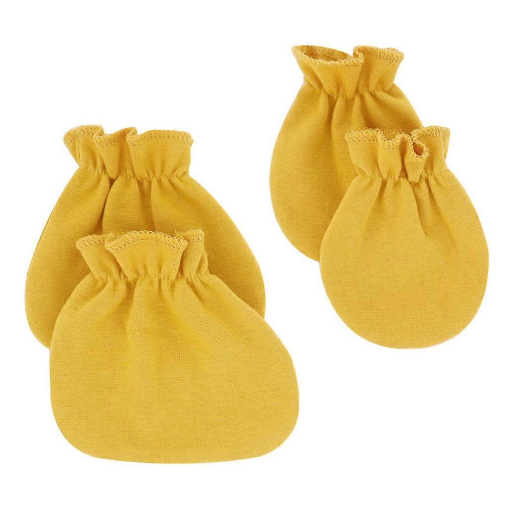 2 Pairs No Scratch Mittens Socks Set Not Scratching Gloves Foot Cover Face for Protection Soft Cotton Hands Ankle Sock Ginger