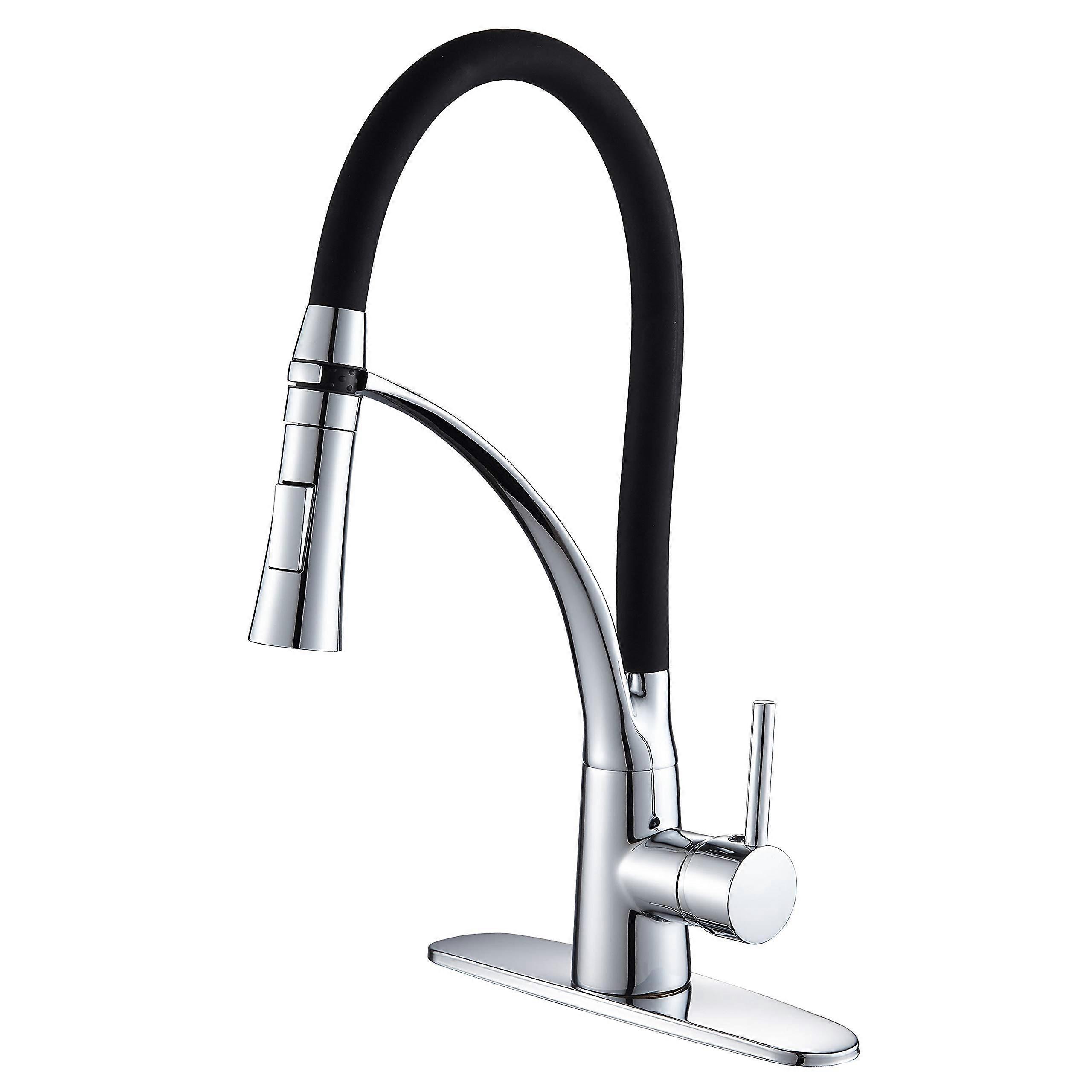 Pullout Kitchen Faucet Solid Brass, Single Handle, One Hole Mount, Pull-Out Spray Kitchen Sink Faucet