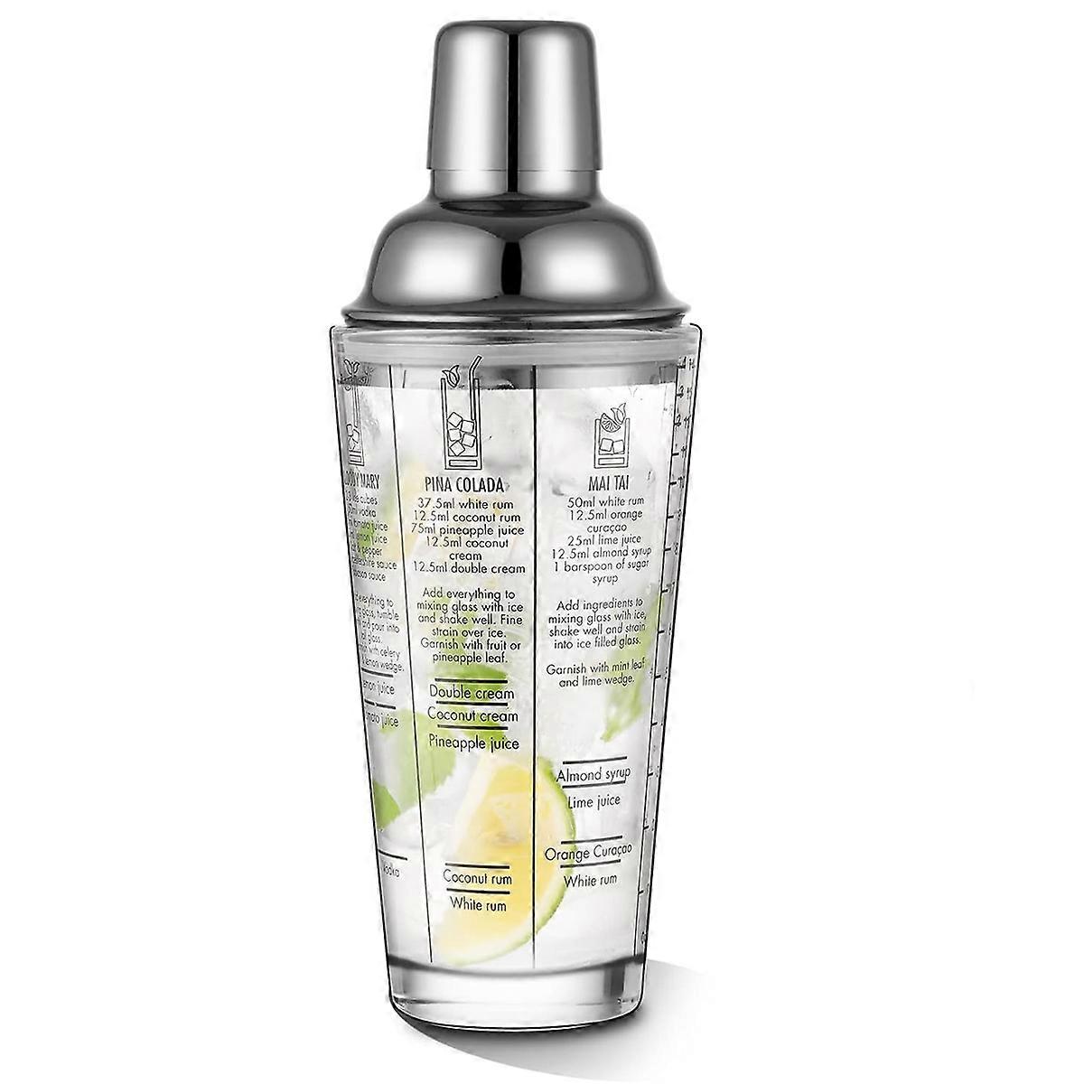 Durable Thick Transparent Cocktail Shaker, Ideal Gift, Elevates Home Bar