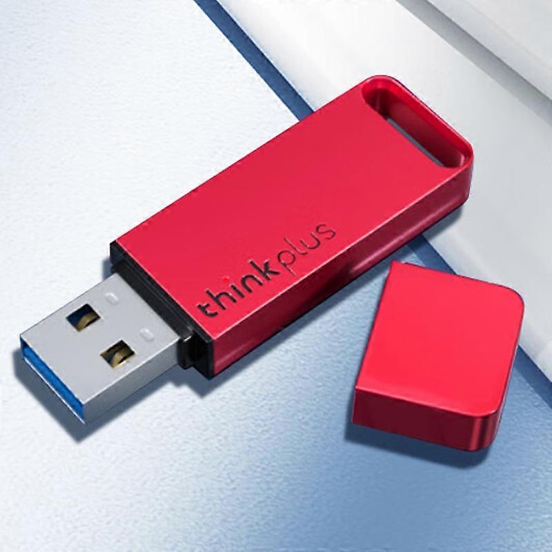 Lenovo Thinkplus TU100 USB3.1 High Speed Flash Drive Mini USB Memory Disk With Metal Plug And Cap TU100 128G(Red)